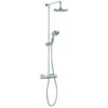 Crosswater Fusion Multifunction Chrome Thermostatic Shower Valve With Shower Kit