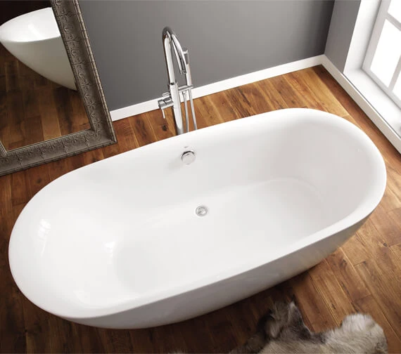 April Cayton Contemporary White Freestanding Oval Shaped Bath 6 April Cayton Contemporary White Freestanding Oval Shaped Bath - Image 4
