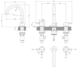 Crosswater MPRO 3 Hole Deck Mounted Basin Mixer Tap -Duravit Store M 2018 5 7 11 59 47 711