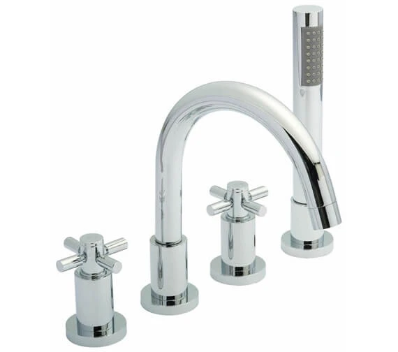 Hudson Reed Tec 4 Hole Bath Mixer Tap With Shower Kit 5 Hudson Reed Tec 4 Hole Bath Mixer Tap With Shower Kit - Image 3