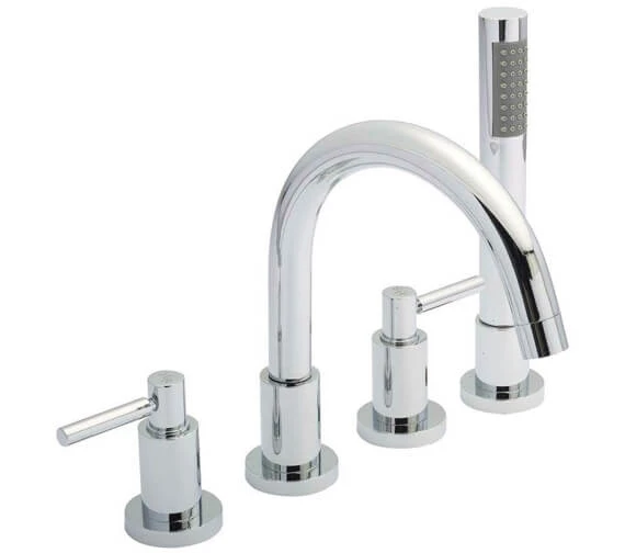 Hudson Reed Tec 4 Hole Bath Mixer Tap With Shower Kit 3 Hudson Reed Tec 4 Hole Bath Mixer Tap With Shower Kit