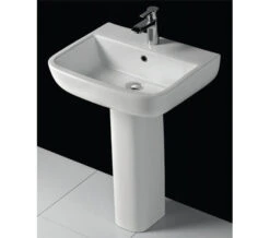 RAK Series 600 1 Tap Hole White Basin 520mm With Pedestal