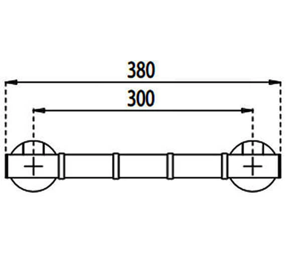 Croydex Grab N Grip Straight Chrome Grab Bar 5 Croydex Grab N Grip Straight Chrome Grab Bar - Image 3
