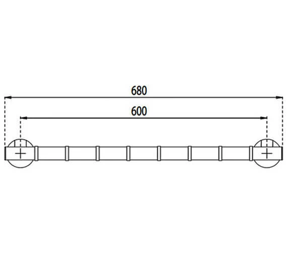 Croydex Grab N Grip Straight Chrome Grab Bar 9 Croydex Grab N Grip Straight Chrome Grab Bar - Image 7