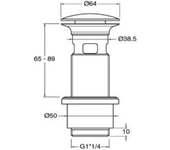 Crosswater Chrome Click Clack Basin Waste With Extended Thread -Duravit Store M 2018 7 25 8 35 21 995