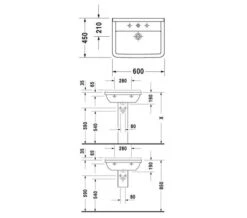 Duravit Starck 3 Underneath Glazed 1 Tap Hole Washbasin With Overflow -Duravit Store M 2018 7 4 14 23 49 357
