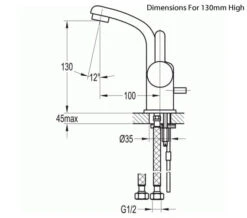 Flova Essence Cloakroom 132mm High Diamond Chrome Basin Mixer Tap With Clicker Waste -Duravit Store M 2018 8 3 10 22 5 110