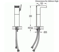 Flova Cascade 110mm High Diamond Chrome Basin Mixer Tap With Clicker Waste -Duravit Store M 2018 8 3 7 41 44 128