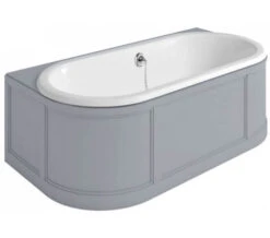 Burlington London 1800 X 950mm Back-To-Wall Bath With Curved Surround -Duravit Store M 2018 8 9 11 7 17 140