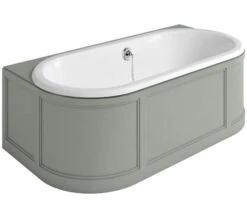 Burlington London 1800 X 950mm Back-To-Wall Bath With Curved Surround -Duravit Store M 2018 8 9 8 57 45 160