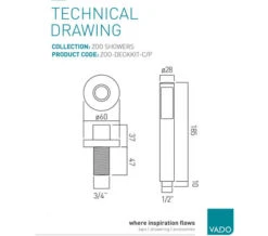 Vado Zoo Single Function Deck Mounted Chrome Shower Kit -Duravit Store M 2018 9 12 7 56 13 219
