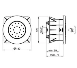 Crosswater Dial Adjustable Body Jet Chrome -Duravit Store M 2018 9 18 15 44 10 609
