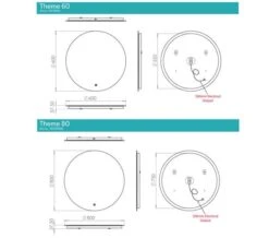HIB Theme 60 LED Illuminated Round Mirror -Duravit Store M 2019 1 11 12 38 12 285