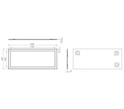 HIB Georgia Bevelled Edge Mirror On Clear Glass Frame 500 X 700mm -Duravit Store M 2019 1 11 14 49 49 265