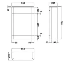Hudson Reed Solar 550 X 200mm Back To Wall WC Unit Cool Grey - Ex Display -Duravit Store M 2019 1 15 12 40 42 954