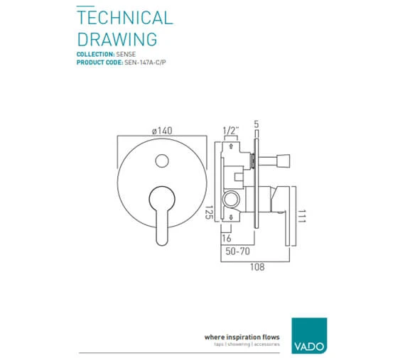 Vado Sense Concealed Chrome Shower Valve 6 Vado Sense Concealed Chrome Shower Valve - Image 4