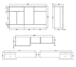 Hudson Reed Fusion 1500mm Furniture Pack - Vanity Unit-Base Unit-WC Unit With Basin -Duravit Store M 2019 1 30 12 26 31 795