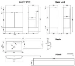 Hudson Reed Fusion 1200mm Full Depth Furniture Pack - Vanity And 2 Base Unit With Basin -Duravit Store M 2019 1 30 9 38 53 176