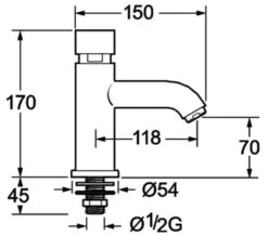Deva Vision Non Concussive Self Closing Chrome Basin Tap -Duravit Store M 2019 10 14 14 30 22 324