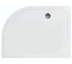 Merlyn Ionic Mstone Offset Quadrant 50mm Shower Tray With Waste
