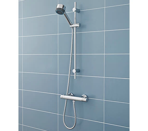 Nuie Minimalist Thermostatic Chrome Bar Shower Valve With Bottom Outlet 3 Nuie Minimalist Thermostatic Chrome Bar Shower Valve With Bottom Outlet