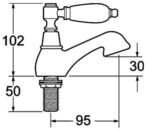 Deva Georgian Pair Of Bath Tap 4 Deva Georgian Pair Of Bath Tap - Image 2
