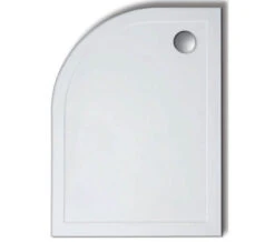 Lakes Low Profile 45mm Offset Quadrant ABS Stone Resin White Tray