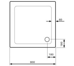 Lakes Standard Height 80mm Stone Resin White Square Shower Tray With Waste -Duravit Store M 2019 10 8 8 5 5 351