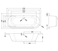 Nuie Shingle 1700 X 750mm Curved Back To Wall White Bath With Panel -Duravit Store M 2019 11 18 9 16 10 545