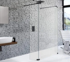 Kudos Ultimate Black 1952mm High Flat 8mm Glass Shower Panel -Duravit Store M 2019 12 3 14 22 58 626