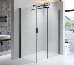 Kudos Ultimate Black 1952mm High Flat 8mm Glass Shower Panel -Duravit Store M 2019 12 3 14 23 16 416