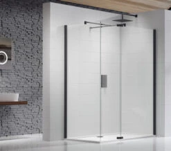 Kudos Ultimate Black 1952mm High Flat 8mm Glass Shower Panel -Duravit Store M 2019 12 3 8 56 50 822