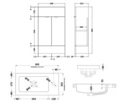 Hudson Reed Fusion 500mm Floor-Standing Slimline Vanity Unit And Basin -Duravit Store M 2019 2 5 13 1 18 85
