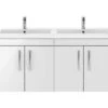 Nuie Athena 1205 X 390mm Wall Hung 4 Door Cabinet And Double Basin 2 Nuie Athena 1205 X 390mm Wall Hung 4 Door Cabinet And Double Basin -Duravit Store M 2019 3 13 13 58 22 602
