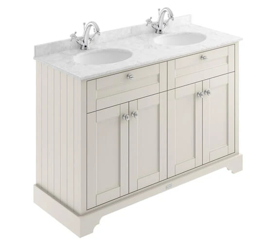 Hudson Reed Old London 1200mm Floor Standing Unit And Double Basin With Marble Top 12 Hudson Reed Old London 1200mm Floor Standing Unit And Double Basin With Marble Top - Image 10