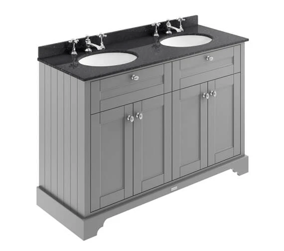 Hudson Reed Old London 1200mm Floor Standing Unit And Double Basin With Marble Top 14 Hudson Reed Old London 1200mm Floor Standing Unit And Double Basin With Marble Top - Image 12