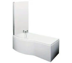 Nuie B-Shaped White Shower Bath Set
