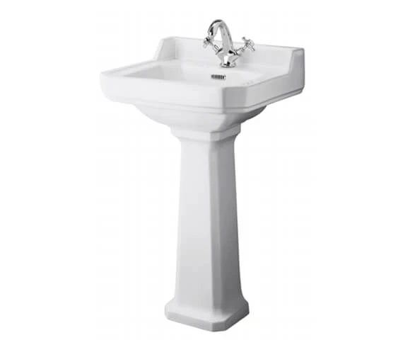 Hudson Reed Richmond Square Basin White And Full Pedestal 3 Hudson Reed Richmond Square Basin White And Full Pedestal