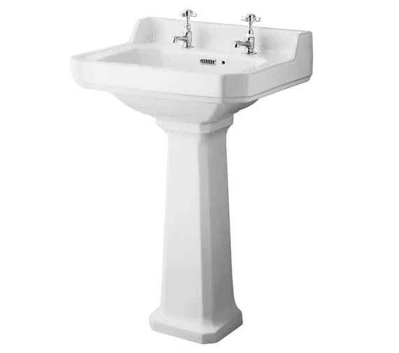 Hudson Reed Richmond Square Basin White And Full Pedestal 9 Hudson Reed Richmond Square Basin White And Full Pedestal - Image 7