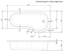 Nuie P-Shaped Shower Bath White 10 Nuie P-Shaped Shower Bath White -Duravit Store M 2019 3 28 10 31 5 706