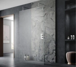 Hudson Reed Walk-In Wetroom Screen With Chrome Support Arms And Feet