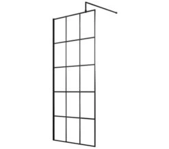 Hudson Reed Black Framed Walk-In Wetroom Screen And Support Bar -Duravit Store M 2019 3 8 7 25 48 94
