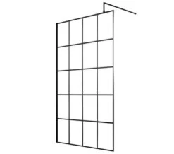 Hudson Reed Black Framed Walk-In Wetroom Screen And Support Bar -Duravit Store M 2019 3 8 7 28 29 920
