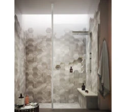 Hudson Reed Walk-In Wetroom Screen With Chrome Ceiling Post