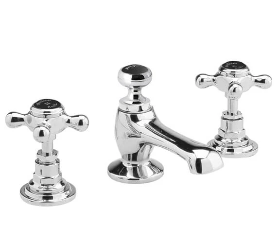Hudson Reed Topaz 3 Tap Hole Basin Mixer Tap With Pop Up Waste 5 Hudson Reed Topaz 3 Tap Hole Basin Mixer Tap With Pop Up Waste - Image 3