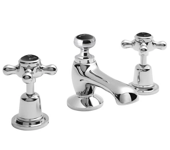 Hudson Reed Topaz 3 Tap Hole Basin Mixer Tap With Pop Up Waste 7 Hudson Reed Topaz 3 Tap Hole Basin Mixer Tap With Pop Up Waste - Image 5