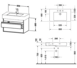 Duravit Ketho 455mm Depth Wall Mounted 2 Drawer Vanity Unit -Duravit Store M 2019 5 10 8 10 36 171