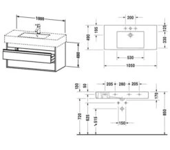 Duravit Ketho 455mm Depth Wall Mounted 2 Drawer Vanity Unit -Duravit Store M 2019 5 10 8 10 50 386