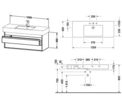 Duravit Ketho 455mm Depth Wall Mounted 2 Drawer Vanity Unit -Duravit Store M 2019 5 10 8 11 6 401