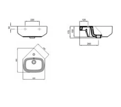 Crosswater Kai S 420mm Wide White Corner Basin With 1 Taphole -Duravit Store M 2019 5 13 12 4 16 441